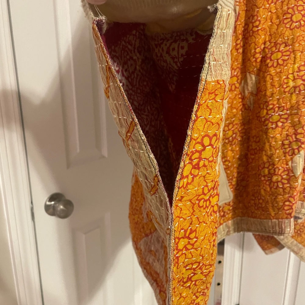 Kantha Quilted Patchwork Pullover Boho Oversized … - image 2